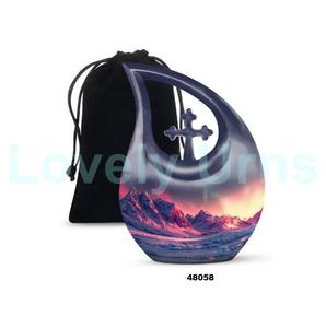 โกศออโรร่าสำหรับผู้ใหญ่สำหรับตกแต่งขี้เถ้าขนาดใหญ่พร้อมถุงกำมะหยี่ฟรี - Product Image 2