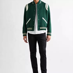 Custom Men's Letterman Varsity <b>Jacket</b> Top Quality Wool Body with Leather Sleeves Features 2 Pockets Front winter <b>Jacket</b> for men - Product Image 6