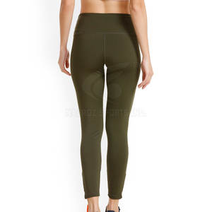 High Quality Women's Mid <b>Waist</b> Yoga <b>Legging</b> <b>Low</b> MOQ Hot Sale Fitness Wear with Solid Pattern - Product Image 2