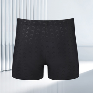 กางเกงว่ายน้ำสำหรับผู้ใหญ่ผู้ชายกางเกงว่ายน้ำไบโอนิคแบบมืออาชีพกันน้ำสีดำขนาดใหญ่แห้งเร็ว - Product Image 3