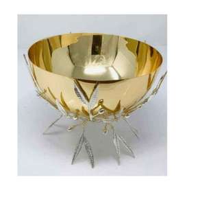 Cuencos de lujo estilo árabe para servir postres y chocolates, de hierro pulido con acabado dorado y gris para fiestas, cuenco para chocolates - Product Image 4