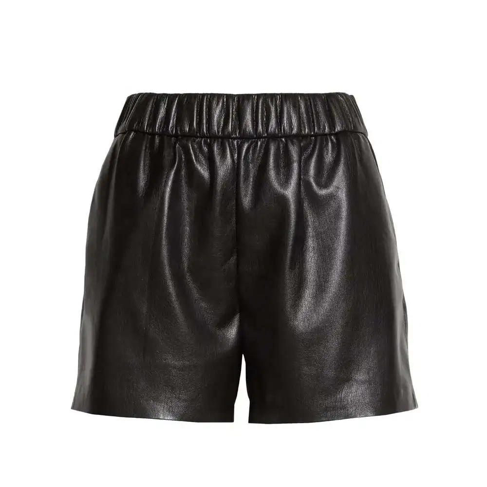 Professional Quality Leather Made Shorts For Women In Cheap Price Custom Made Logo Design OEM Leather Shorts