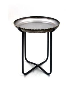 Mesa auxiliar redonda de diseño de lujo blanca moderna, mesa de centro de hierro y mármol hecha a mano para sala de estar, muebles decorativos para el hogar - Product Image 5