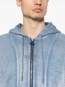 Sweat à capuche en molleton d'hiver surdimensionné de haute qualité unisexe, délavé à l'acide, 100% coton, uni, teint, brodé, impression directe sur écran - Product Image 6