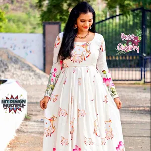 Some Things Unique To Style Simple To Pair Up For Any Casual Occasion Beautiful Cow Print Maxi With Potali Border At Sleeves
