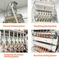 Machine d'emballage automatique haut de gamme pour sachets et sacs en papier, en acier inoxydable de qualité alimentaire, multi-voies, avec injection d'azote