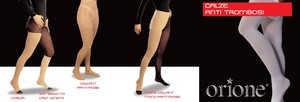 Bas hauts ORIONE K1 à bout ouvert pour femme, en coton doux pour la peau, fabriqués en Italie, réf. 411A - Product Image 3