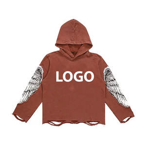 Conception lavée à l'acide 100% coton Nouveau et pas cher Prix de gros Logo personnalisé Pull à capuche Séchage rapide et sweats à capuche d'hiver - Product Image 2