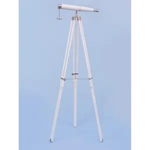 Telescopio de latón de alta calidad hecho a mano, moderno, con soporte de trípode en negro para laboratorios de ciencia náutica para uso educativo - Product Image 4
