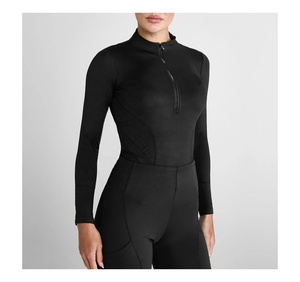 Chaquetas de equitación de Invierno para mujer, camisa de entrenamiento de manga larga con cremallera para ropa deportiva ecuestre - Product Image 5