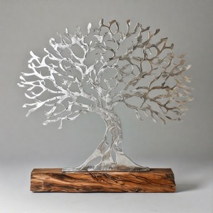 Treescape AuraBranch EternaBloom Escultura de árbol de metal decorativa hecha a mano para el hogar y la Oficina - Product Image 1