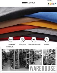 Men's Lightweight Fleece Pullover Hoodie Regular Fit Sweatshirt <b>Lined</b> Design Solid Pattern Anti-Pilling Knitted Jacket Winter - Product Image 5