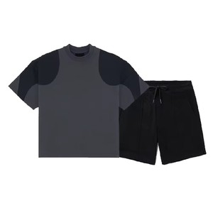 Chándal deportivo de algodón informal para hombre, ligero, transpirable, nuevo Color sólido, camisa de manga corta, pantalones cortos de lana, conjuntos para invierno - Product Image 1