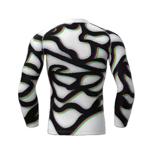 Rashguard à manches longues personnalisé OEM pour hommes, vêtements de BJJ, impression sérigraphique, logo couleur personnalisé, UPF50+, respirant, séchage rapide - Product Image 6