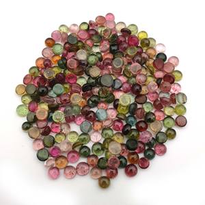 Cabochon de tourmaline naturelle multi-taille en vrac de haute qualité 3-10mm noir rose vert pour la fabrication de bijoux traité thermiquement certifié IGI - Product Image 5