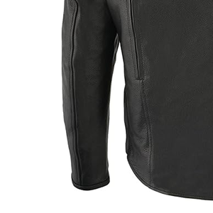 Vestes en cuir à fermeture éclair de haute qualité, nouvelle mode pour hommes, nouveau design, veste en cuir de motard classique de haute qualité - Product Image 4