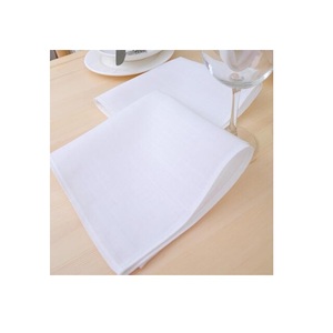 AKSHARA FABRIQUE Custom White Cotton <b>Linen</b> Fabric <b>Table</b> Napkin for Party Dinner Cocktail Wedding Decoration Hand Dyed 100% - Product Image 1