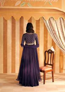 Robe Anarkali entièrement cousue avec dupatta pour les festivals et les soirées, robe Anarkali longue pour la vente à l'exportation - Product Image 3