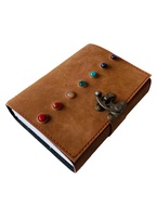 Livre d'ombres fait à la main vintage journaux en cuir Seven Stone cahier marron dessin carnet de croquis deckle bord papier planificateur quotidien