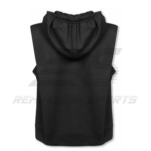Pakistan Made hommes sans manches à capuche couleur unie Top qualité personnalisé hommes sans manches à vendre - Product Image 5