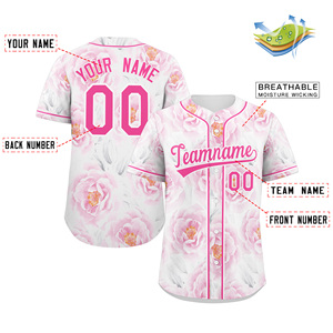Venta al por mayor en blanco uniforme de béisbol personalizado sublimación Logo nombre equipo Jersey cuello en V uniforme de hombre personalizado béisbol Jersey camisetas - Product Image 2