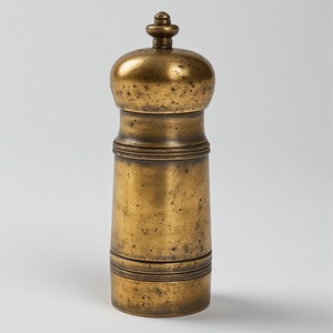 Molinillo de sal y pimienta de acero inoxidable vintage con superficie de bronce martillado artesanal hecho a mano que ofrece acento decorativo - Product Image 6