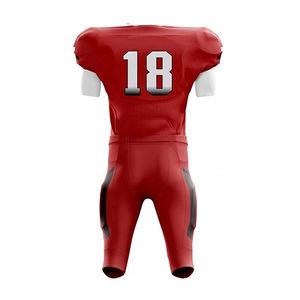 Wholesale 100% Polyester American Football Jersey Set High Quality Durable Stretch Mesh <b>Moisture</b> Wicking Breathable Plus Size - Product Image 2