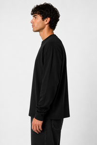 Chemise à manches longues italienne 100% pur coton pour hommes, tenue confortable pour les événements informels Four Seasons Black ODM Supply - Product Image 3