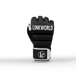 Gants MMA professionnels en cuir pour tous les âges 14 oz Logo personnalisé Muay Thai MMA Kickboxing Training y compris les gants - Product Image 3