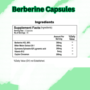 โอเอ็มเบอร์เบอรีนแคปซูลพร้อมไซลอนซินนามอน Fenugreek Berberine HCl อาหารเสริมเพื่อสุขภาพ - Product Image 4