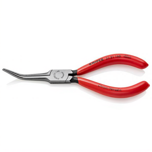 Alicates de punta plana Knipex negros atramentizados, alicates de punta fina con cabezal pulido y mangos recubiertos de plástico - Product Image 2