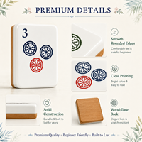 Jeu de Mahjong Américain Personnalisé pour Débutants, 166 Tuiles en Acrylique pour 4 Joueurs avec Supports, Poussoirs et Sac de Transport, Vente en Gros OEM