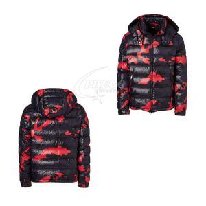 เสื้อแจ็คเก็ตพัฟเฟอร์สีแดงดำ เงา ทนลม ระบายอากาศได้ดี สำหรับทุกเพศ อุ่นสบาย เหมาะสำหรับฤดูหนาว สไตล์สตรีทแวร์ มีฮู้ด ปรับแต่งสีได้ - Product Image 2