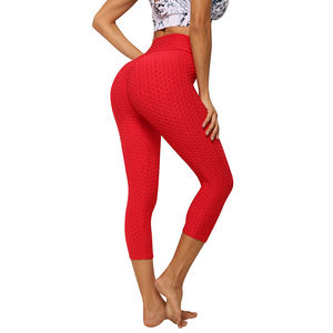 Women's High Waist Butt Lifting <b>Scrunch</b> Yoga <b>Leggings</b> Solid Pattern 92%Polyester 8%Spandex Quick Dry Elastic Waist Yoga <b>Leggings</b> - Product Image 6