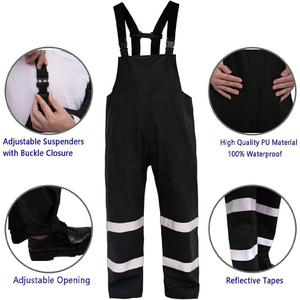 Conjunto de Ropa Impermeable con Franjas Reflectantes Unisex, Ropa Protectora para Condiciones Climáticas Extremas - Product Image 6