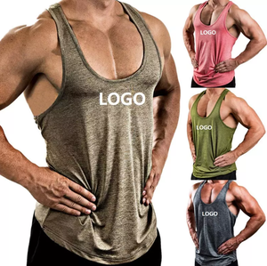 Camisetas sin Mangas para Hombre, de Fibra de Bambú, Tejido 3D, con Botones, para Gimnasio, Ejercicio, Deportes, Ropa Casual de Verano, Protección UV, al por Mayor - Product Image 1