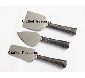 Vajilla pulida con espejo, juego de cubiertos de queso, vajilla plateada de acero inoxidable, regalo creativo, Plata personalizada con mango de hierro - Product Image 4