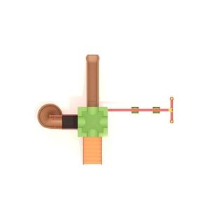 Ensemble de jeux pour enfants en plastique avec une tour et deux toboggans pour jardin ou parc 5,5 x 4,5 m - Product Image 3