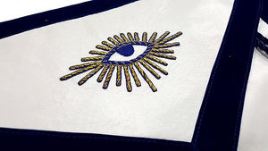 Tablier maçonnique de past maître personnalisable, luxe, brodé, polyester, soie, nettoyage à sec uniquement - Product Image 4