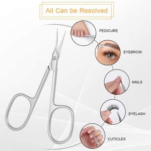 OEM ODM Design Stainless Steel Professional Nail Scissors Plated Handle Eyelash Mini Scissors or <b>Baby</b> Nail Scissors - Product Image 3
