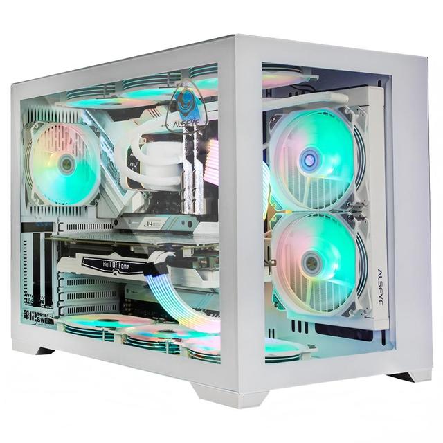 ALSEYE New Design Computer Case Cube-W White Color PC Case With Glass Window