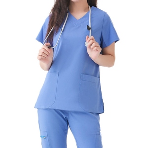 Costumes de gommage personnalisés uniformes pour femmes médical Spandex Stretch respirant Jogger Style soins infirmiers gommages uniformes ensembles de haute qualité - Product Image 5