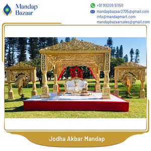 Diseño moderno hermoso y lujoso indio tradicional Jodha Akbar Mandap suministros de decoración de boda por fabricante - Product Image 6
