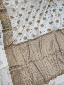 Custom Made Brocade Silk Saree in Multi Coloured Beautiful Border & <b>Bright</b> Colour and Patterns for Resale by Clothing Designers - Product Image 6