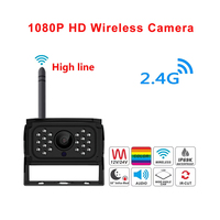 Caméra embarquée HD 1080P 4 canaux, caméra de recul sans fil, moniteur 7 pouces, enregistreur DVR numérique intégré, double antenne pour camionnette, camping-car