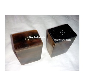 High Quality Horn Salt and Pepper Shaker <b>Set</b> <b>Kitchen</b> <b>Accessories</b> Horn Vial Spice BottlesSound Shape for Home Made in India - Product Image 3