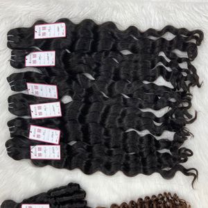 Venta al por mayor de extensiones de cabello chino con cutícula alineada, cabello rizado ondulado y recto, estilo de trama de cabello humano de alta calidad - Product Image 4