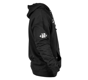 2025 ropa de calle personalizada French Terry Heavyweight recortada ácido lavado apliques desgastado bordado parche Sudadera con capucha hombres - Product Image 5