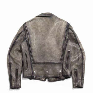 New Arrival Unisex PU Leather Motorcycle Jacket OEM Wholesale Oversized Autumn Breathable Waterproof Front Logo - Product Image 2