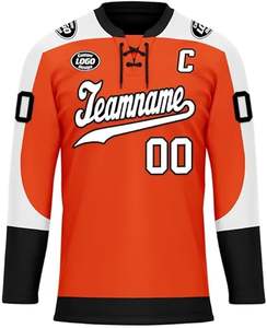 Vente en gros sur mesure unisexe de haute qualité confortable séchage rapide respirant 100% polyester ensemble d'uniformes de hockey sur glace à vendre - Product Image 3